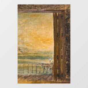 Window Cling - Sea View Acrylic On Wood Painting