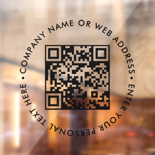 Window Clings QR Code Custom Business Decal