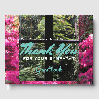 Window Cross on Nature Garden Sympathy Thank You Guest Book