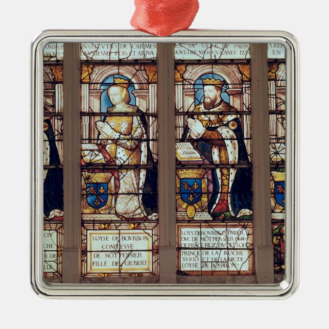 Window depicting Louis de Bourbon Metal Tree Decoration (Front)