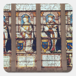 Window depicting Louis de Bourbon Square Sticker