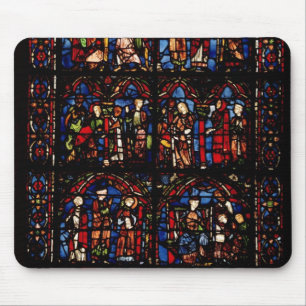 Window depicting scenes mouse pad