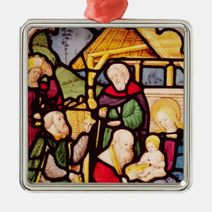 Window depicting the Adoration of the Magi Metal Ornament