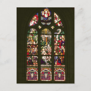 Window depicting the baptism of Christ, 1490 Postcard