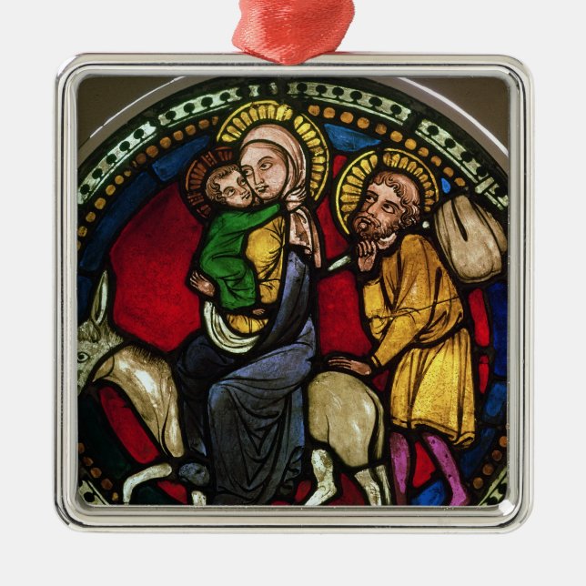 Window Depicting the Flight into Egypt Metal Tree Decoration (Front)