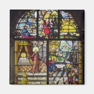 Window depicting the Gathering of the Manna Magnet