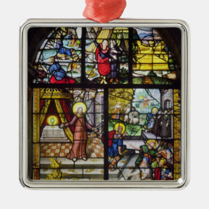 Window depicting the Gathering of the Manna Metal Ornament