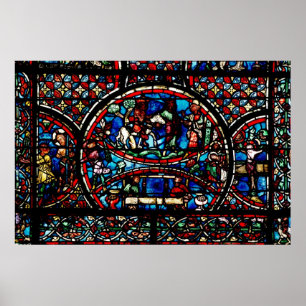 Window depicting the Good Samaritan Poster