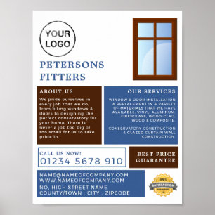 Window Design, Window & Door Fitter Company Poster