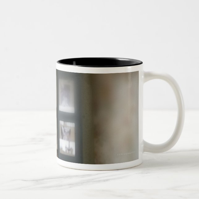 Window dog Two-Tone coffee mug (Right)