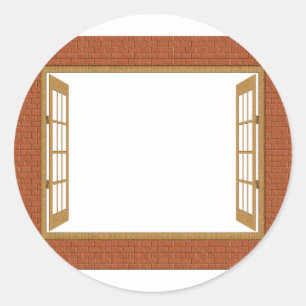 Window Door to Anywhere Classic Round Sticker