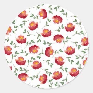 Window Flower Boxes Classic Round Sticker