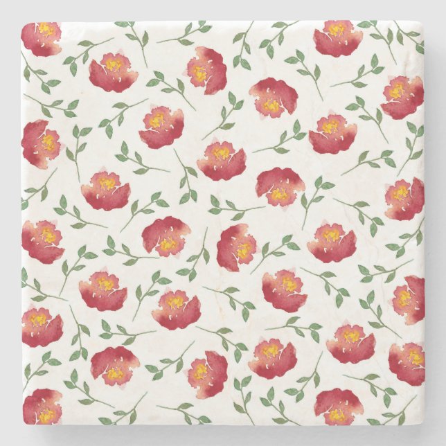 Window Flower Boxes Stone Coaster (Front)
