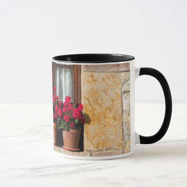 Window flower pots in village mug (Right)