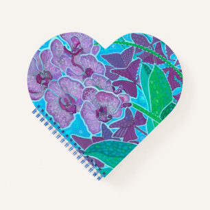 Window Garden Orchid Flowers Floral Botanical Art Notebook