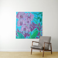 Window Garden Orchid Flowers Floral Botanical Art
