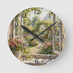 Window & Garden Wall Clock — Charming Nature Desig