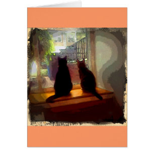 Window Gazing Kitties CB