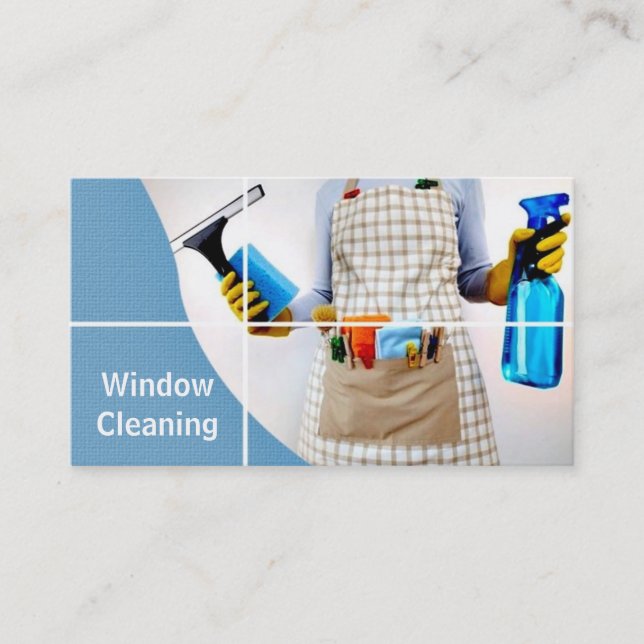 Window, Glass, House Cleaning Business Card (Front)