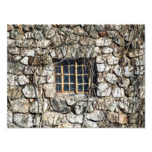 Window In A Wall Of Stone Photo Print