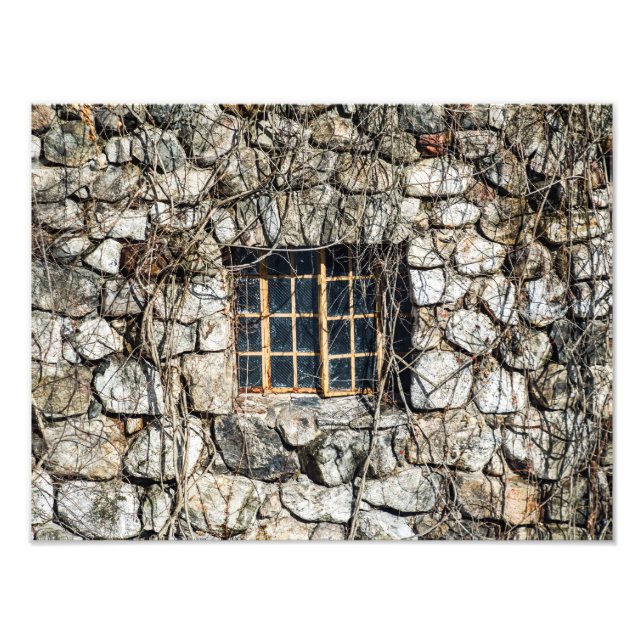 Window In A Wall Of Stone Photo Print (Front)
