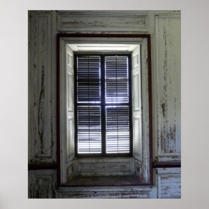 Window in Drayton Hall, Charleston Poster