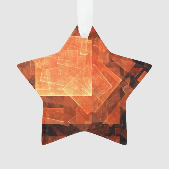 Window Light Abstract Art Acrylic Star Ornament (Front)