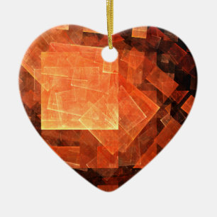 Window Light Abstract Art Heart Ornament