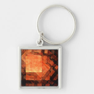 Window Light Abstract Art Small Key Ring