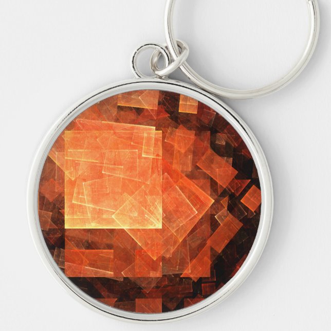 Window Light Abstract Art Small Key Ring (Front)