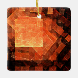 Window Light Abstract Art Square Ornament