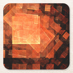 Window Light Abstract Art Square Paper Coaster