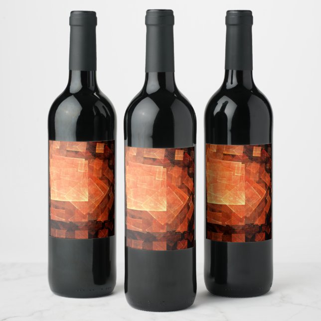 Window Light Abstract Art Wine Label (Bottles)