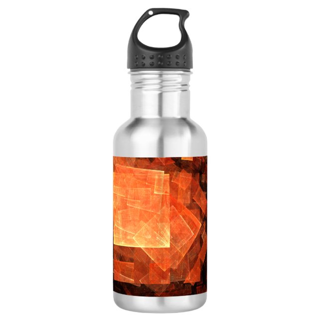 Window Light Modern Geometric Squares Abstract Art 532 Ml Water Bottle (Front)
