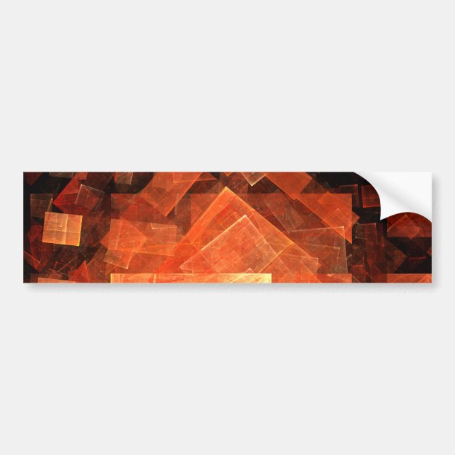 Window Light Modern Geometric Squares Abstract Art Bumper Sticker (Front)