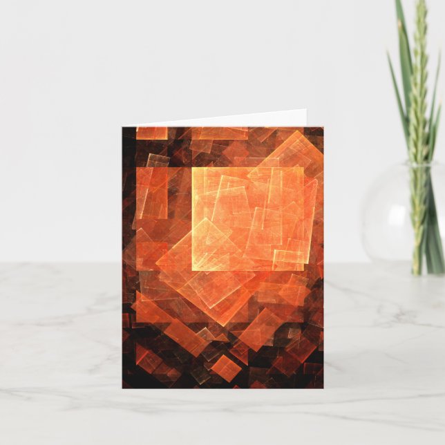 Window Light Modern Geometric Squares Abstract Art Card (Front)
