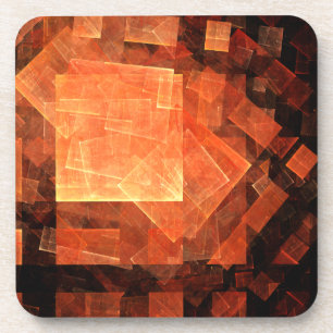 Window Light Modern Geometric Squares Abstract Art Coaster