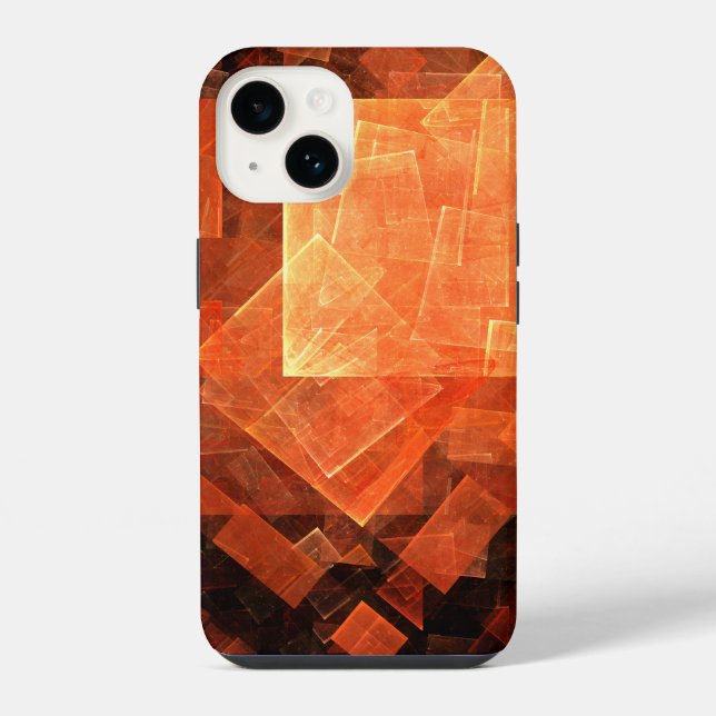 Window Light Modern Geometric Squares Abstract Art iPhone Case (Back)