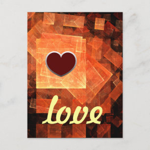 Window Light Modern Geometric Squares Abstract Art Postcard