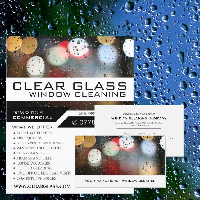 Window Lights, Window Cleaning Advertising Flyer (Creator Uploaded)