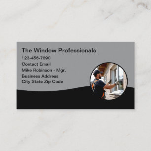 Window Manufacturing And Installation Business Card