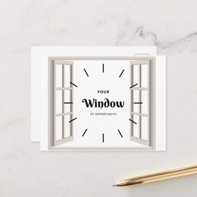 Window Of Opportunity Postcard (Front/Back In Situ)