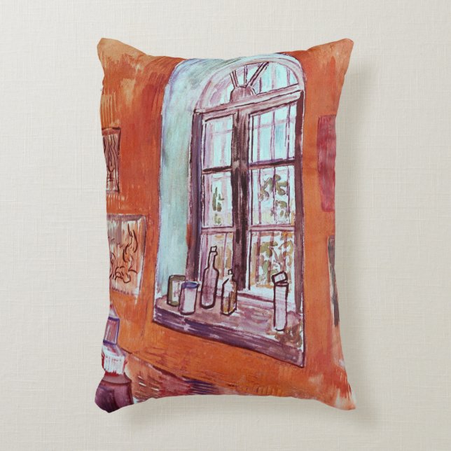 Window of Vincent van Gogh's Studio at the Asylum Decorative Cushion (Front(Vertical))