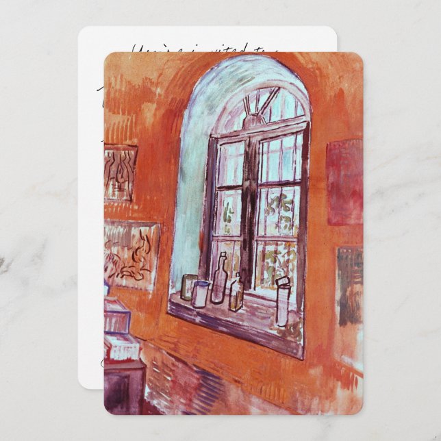 Window of Vincent van Gogh's Studio at the Asylum Invitation (Front/Back)
