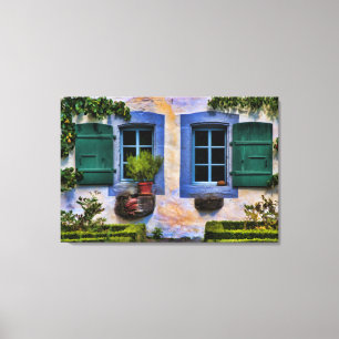 Window on Switzerland - Old European Farmhouse Canvas Print