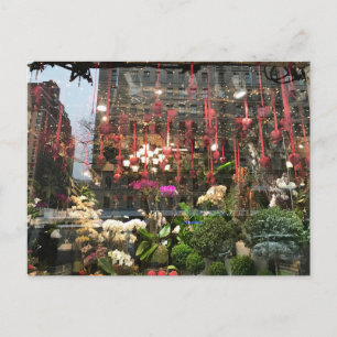 Window Reflection, Flower Shop, NYC New York Photo Postcard