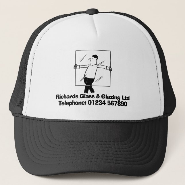 Window Repairs Company Design. Glazing Company Trucker Hat (Front)
