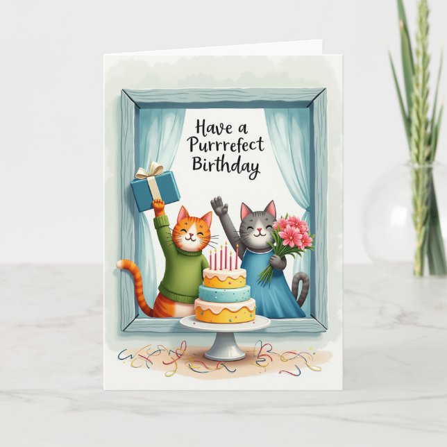 Window Scene Birthday Card (Front)