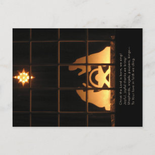 Window Silhouette Nativity Postcard - Customisable