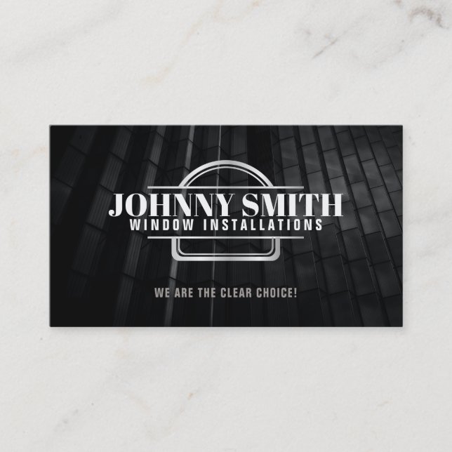Window Slogans Business Cards (Front)